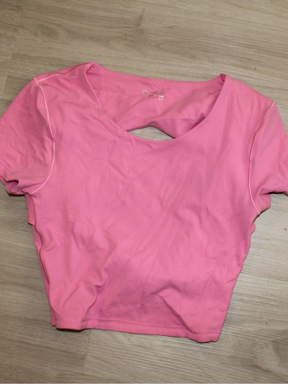 Women’s Pink Short Sleeve Crop Top